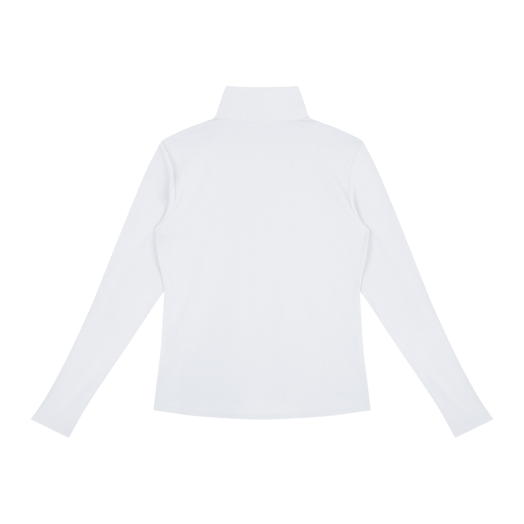 NURSE-NP-WHITE HEART PULLOVER-NP logo Women's Quarter-Zip Yoga Pullover add some warmth to your scrubs. 4 colors-4 sizes in this light weight pullover to wear on those days you just need a little style while you work.