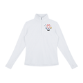 NURSE-RED HEART PULLOVER-NURSE logo Women's Quarter-Zip Yoga Pullover add some warmth to your scrubs. 4 colors-4 sizes in this light weight pullover to wear on those days you just need a little style while you work.