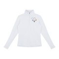 NURSE-RN-WHITE HEART PULLOVER-RN logo Women's Quarter-Zip Yoga Pullover add some warmth to your scrubs. 4 colors-4 sizes in this light weight pullover to wear on those days you just need a little style while you work.