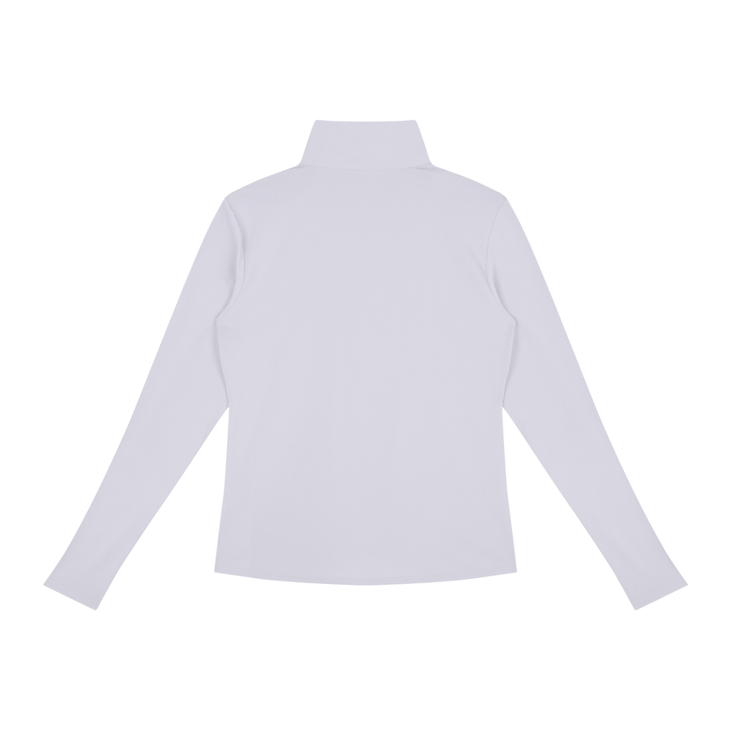 NURSE-NP-BLUE HEART PULLOVER-NP logo Women's Quarter-Zip Yoga Pullover add some warmth to your scrubs. 4 colors-4 sizes in this light weight pullover to wear on those days you just need a little style while you work.